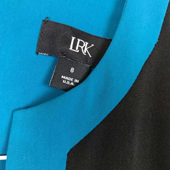 LRK Black Color Block Paneled Fitted Midi Dress 8 - Picture 7 of 10